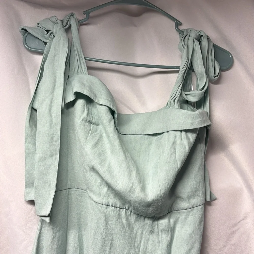 Trixxi Green Tie Shoulder Dress - Picture 2 of 7